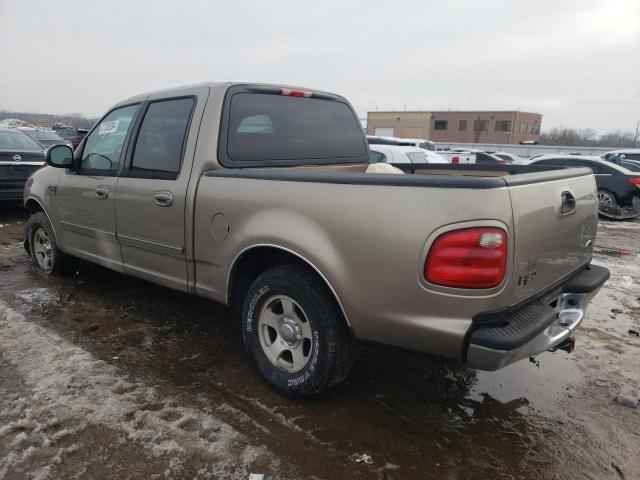 1FTRW07612KB59553 - 2002 FORD F150 SUPERCREW TAN photo 2