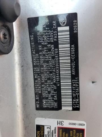 4T1BB46K99U068768 - 2009 TOYOTA CAMRY HYBRID SILVER photo 12