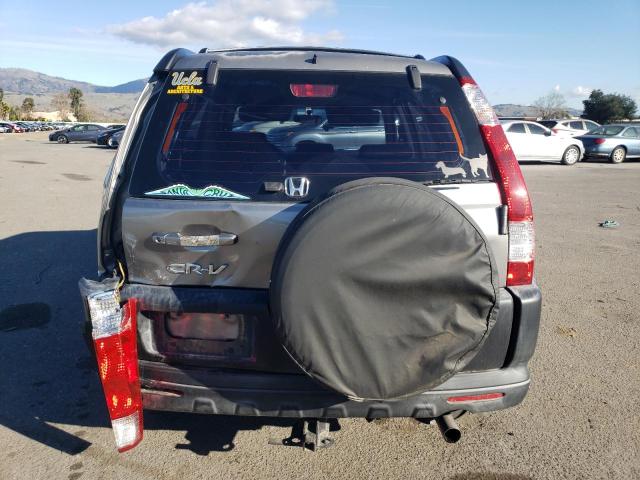 JHLRD68526C012644 - 2006 HONDA CR-V LX SILVER photo 6