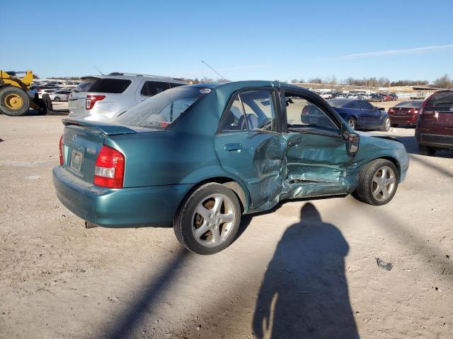 JM1BJ225210418085 - 2001 MAZDA PROTEGE LX TURQUOISE photo 3