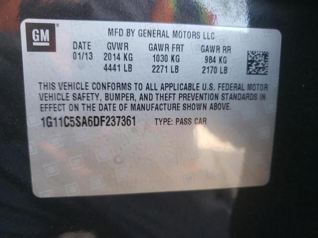 1G11C5SA6DF237361 - 2013 CHEVROLET MALIBU 1LT Qara foto 13