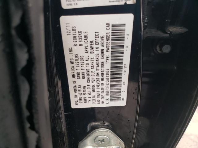 1HGCP3F83CA013056 - 2012 HONDA ACCORD EXL BLACK photo 13