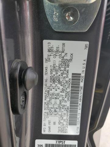 5TFJU4GN4DX048504 - 2013 TOYOTA TACOMA DOUBLE CAB PRERUNNER BLACK photo 12