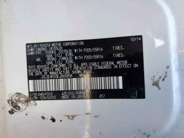 JTLZE4FE0EJ065858 - 2014 TOYOTA SCION XB WHITE photo 12