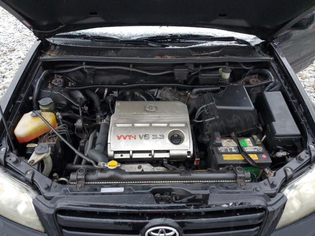 JTEEP21A640047619 - 2004 TOYOTA HIGHLANDER BLACK photo 12