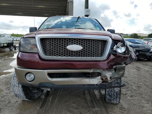 1FTPW12V46FA77973 - 2006 FORD F150 SUPERCREW BURGUNDY photo 5