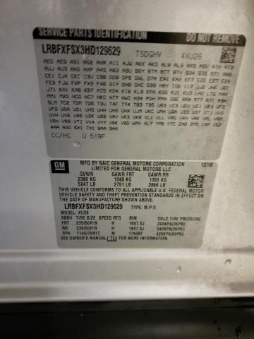 LRBFXFSX3HD129629 - 2017 BUICK ENVISION PREMIUM II Gümüş foto 13