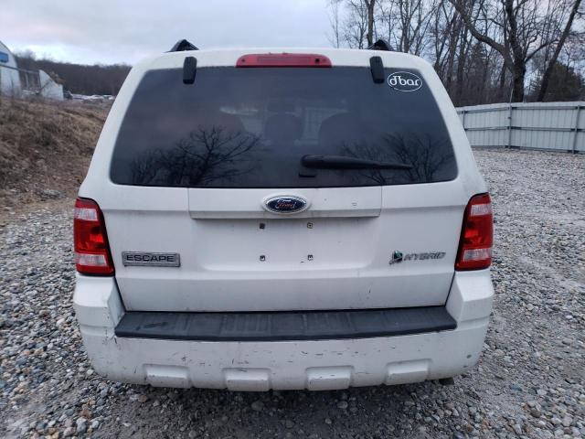 1FMCU59389KC19944 - 2009 FORD ESCAPE HYBRID WHITE photo 6