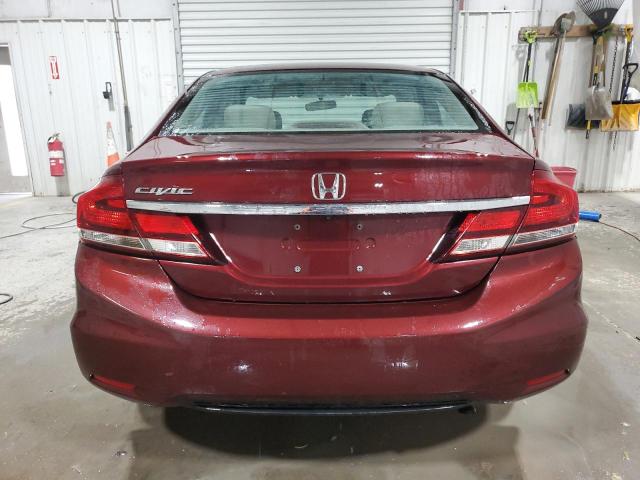 2HGFB2F50EH539984 - 2014 HONDA CIVIC LX BURGUNDY photo 6