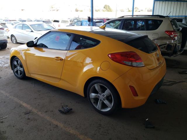 KMHTC6AD2FU225624 - 2015 HYUNDAI VELOSTER YELLOW photo 2