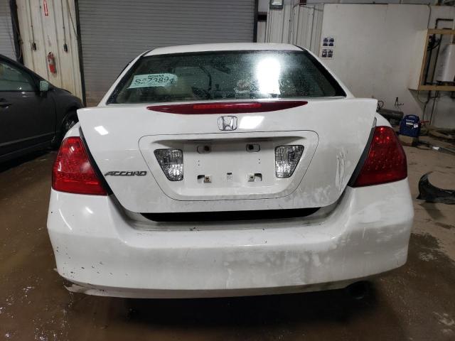 1HGCM56187A168845 - 2007 HONDA ACCORD VALUE WHITE photo 6