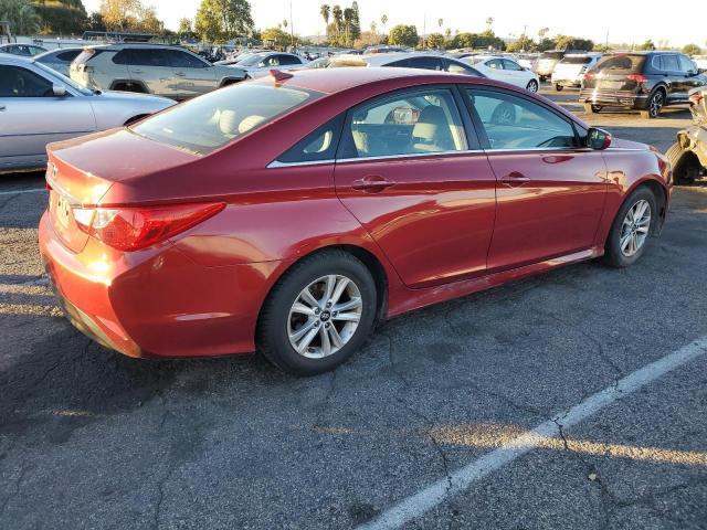 5NPEB4AC6EH942046 - 2014 HYUNDAI SONATA GLS RED photo 3