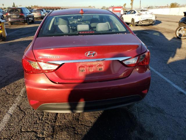 5NPEB4AC6EH942046 - 2014 HYUNDAI SONATA GLS RED photo 6