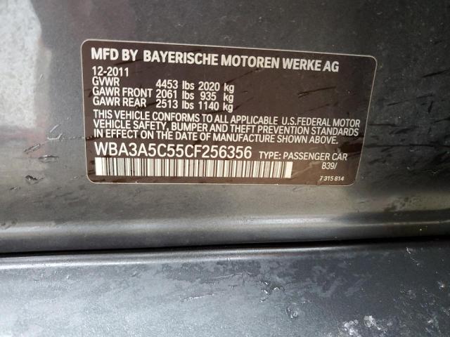 WBA3A5C55CF256356 - 2012 BMW 328 I GRAY photo 12