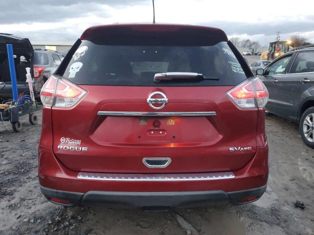 KNMAT2MV0GP678116 - 2016 NISSAN ROGUE S RED photo 6