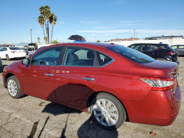 3N1AB7APXFL657471 - 2015 NISSAN SENTRA S BURGUNDY photo 2