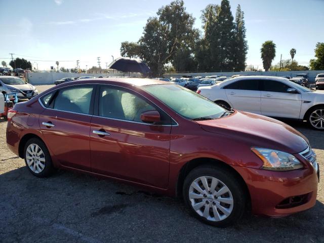 3N1AB7APXFL657471 - 2015 NISSAN SENTRA S BURGUNDY photo 4