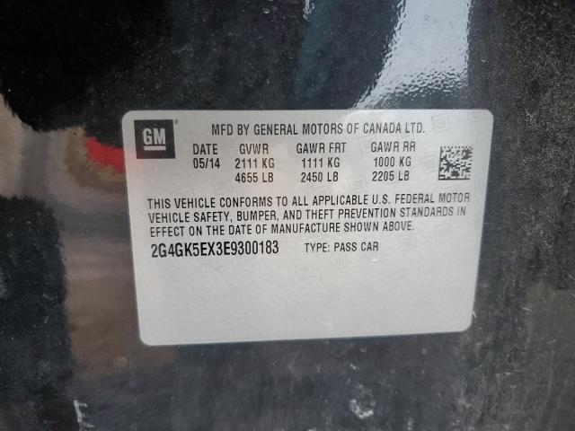 2G4GK5EX3E9300183 - 2014 BUICK REGAL 黑色 照片 12