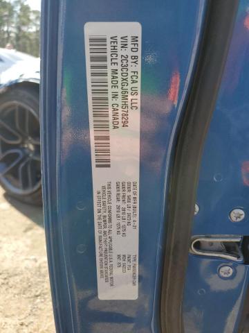 2C3CDXGJ6MH578294 - 2021 DODGE CHARGER SCAT PACK BLUE photo 12