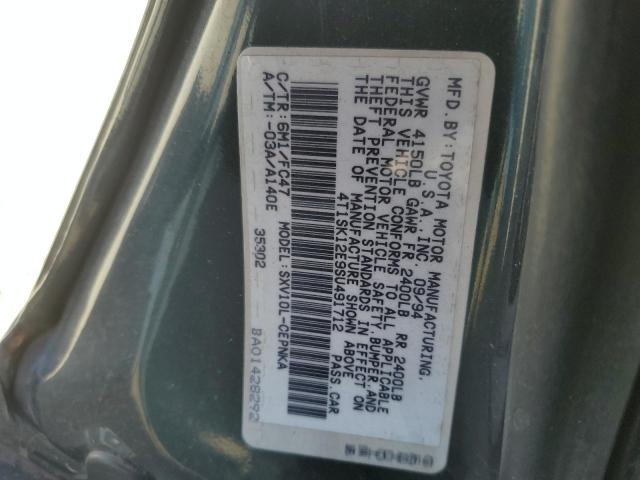 4T1SK12E9SU491712 - 1995 TOYOTA CAMRY LE GREEN photo 12