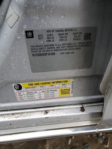 1G1ZC5E02CF161836 - 2012 CHEVROLET MALIBU 1LT 银色 照片 13