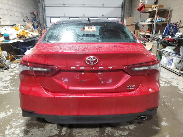 4T1F11BK1PU097381 - 2023 TOYOTA CAMRY XLE RED photo 6