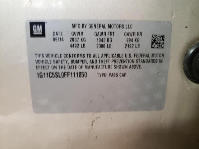 1G11C5SL0FF111050 - 2015 CHEVROLET MALIBU 1LT თაფლისფერი ფოტო 12