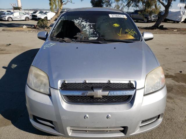 KL1TD5DE0BB219737 - 2011 CHEVROLET AVEO LS ვერცხლისფერი ფოტო 9