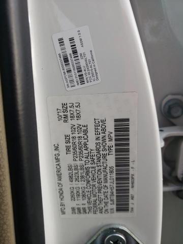 5J8TB4H57JL011805 - 2018 ACURA RDX TECHNOLOGY WHITE photo 13