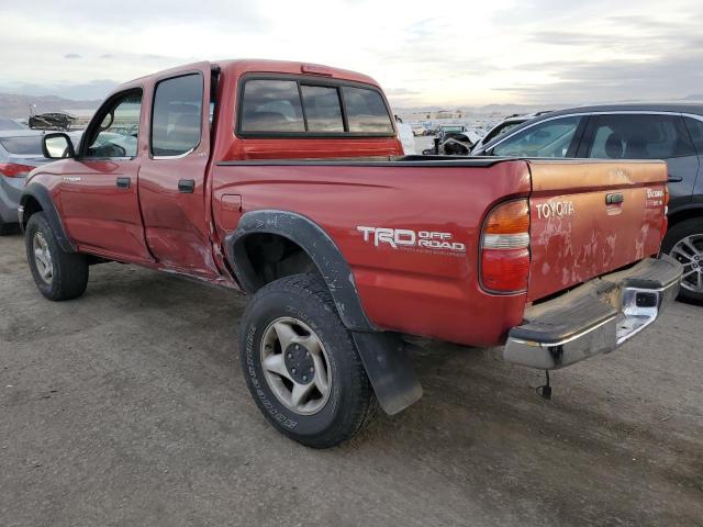 5TEGN92N02Z057797 - 2002 TOYOTA TACOMA DOUBLE CAB PRERUNNER BURGUNDY photo 2