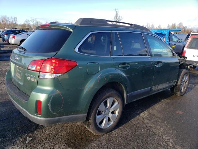 4S4BRCCCXA3331217 - 2010 SUBARU OUTBACK 2.5I PREMIUM GREEN photo 3