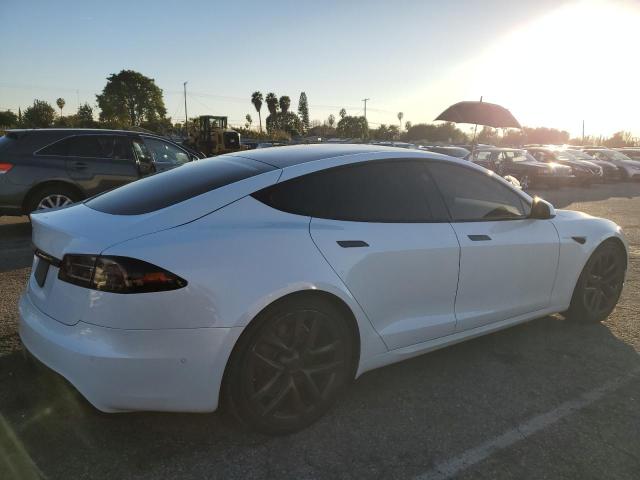 5YJSA1E57NF492650 - 2022 TESLA MODEL S WHITE photo 3