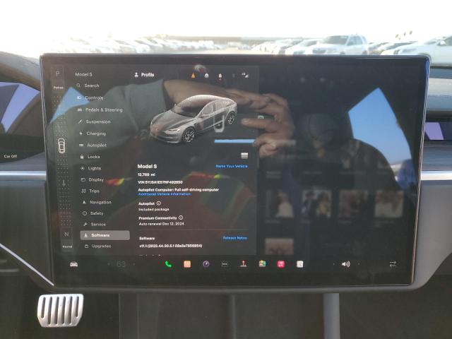 5YJSA1E57NF492650 - 2022 TESLA MODEL S თეთრი ფოტო 9