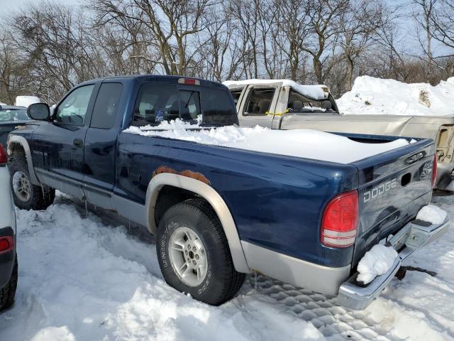 1B7GG22N4YS713952 - 2000 DODGE DAKOTA BLUE photo 2