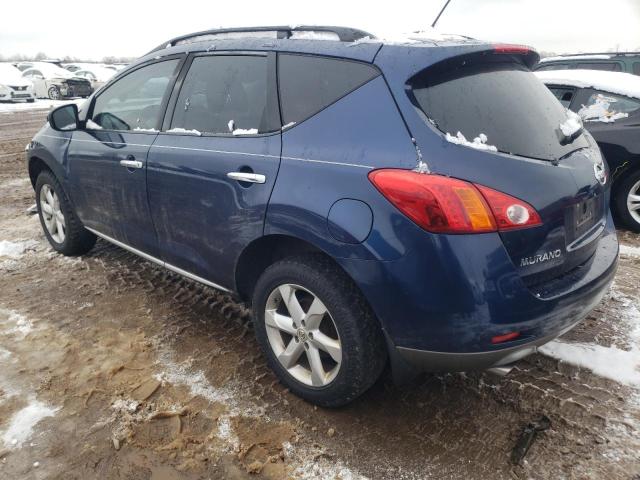 JN8AZ18W79W145267 - 2009 NISSAN MURANO S BLUE photo 2