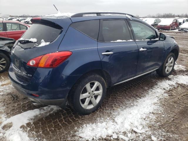 JN8AZ18W79W145267 - 2009 NISSAN MURANO S BLUE photo 3