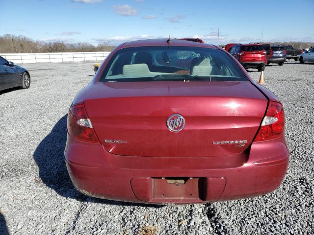 2G4WC582X61200655 - 2006 BUICK LACROSSE CX RED photo 6