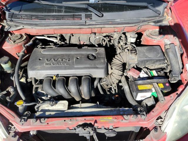 2T1KR32E35C345674 - 2005 TOYOTA COROLLA MA XR RED photo 11