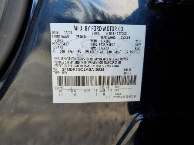 2FMDK3GC2ABA19528 - 2010 FORD EDGE SE BLUE photo 13