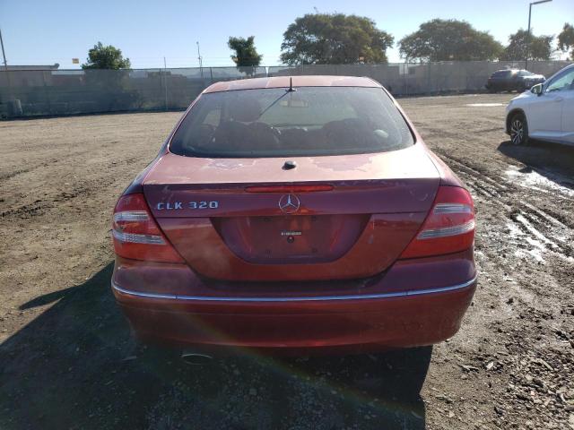 WDBTJ65J15F163306 - 2005 MERCEDES-BENZ CLK 320C RED photo 6