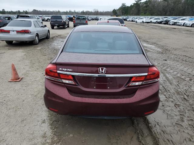 19XFB2F81EE044004 - 2014 HONDA CIVIC EX MAROON photo 6