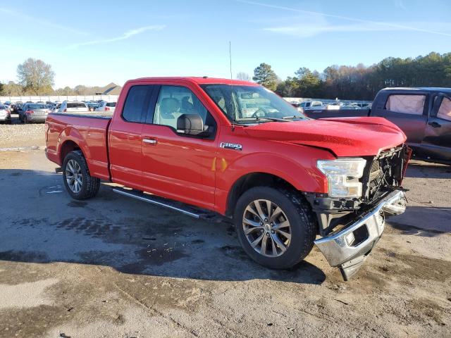 1FTEX1CF2HKE57044 - 2017 FORD F150 SUPER CAB RED photo 4