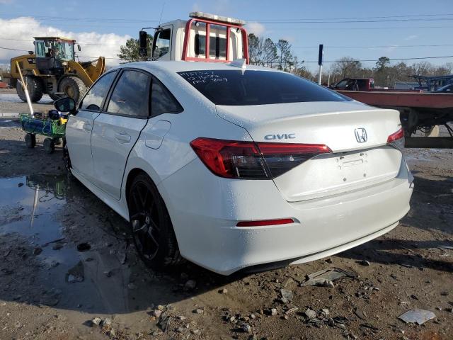 2HGFE2F51NH500196 - 2022 HONDA CIVIC SPORT WHITE photo 2