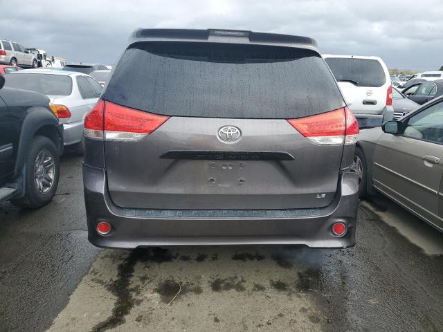 5TDZK3DCXES501800 - 2014 TOYOTA SIENNA GRAY photo 6