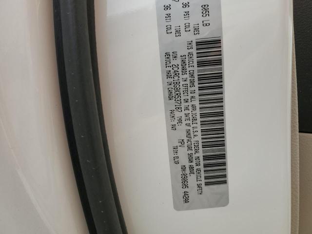 2C4RC1BG8KR537187 - 2019 CHRYSLER PACIFICA TOURING L 白色 照片 12