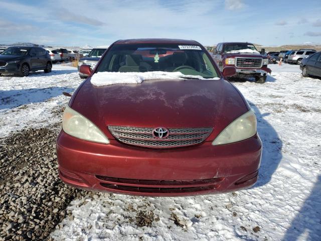 JTDBE32K440261602 - 2004 TOYOTA CAMRY LE BURGUNDY photo 5