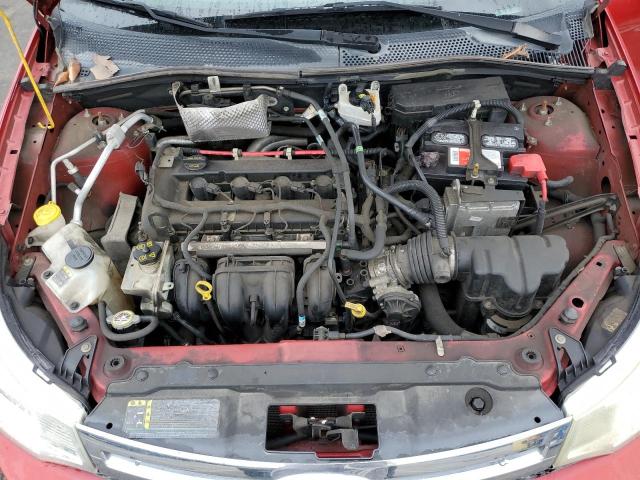 1FAHP35N49W107606 - 2009 FORD FOCUS SE RED photo 11