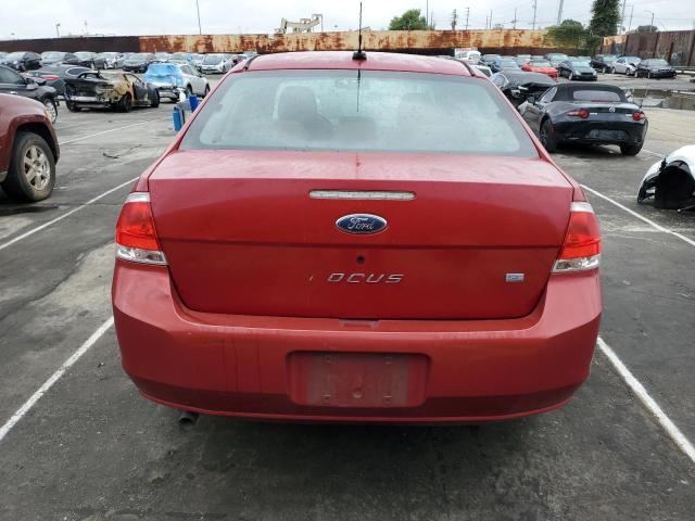 1FAHP35N49W107606 - 2009 FORD FOCUS SE RED photo 6