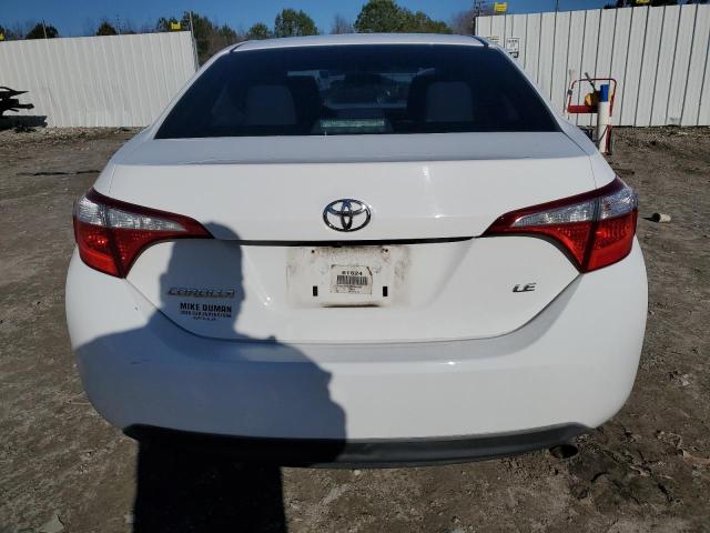 2T1BURHE9EC084267 - 2014 TOYOTA COROLLA L WHITE photo 6