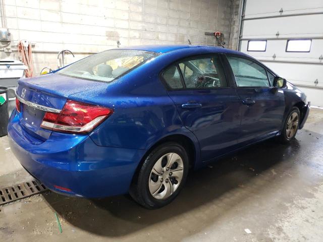 19XFB2F50DE029689 - 2013 HONDA CIVIC LX BLUE photo 3